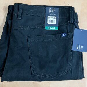 NWT Gap Pants Men's Size 40x32 Slim Fit 5 Pocket Classic Style Black
